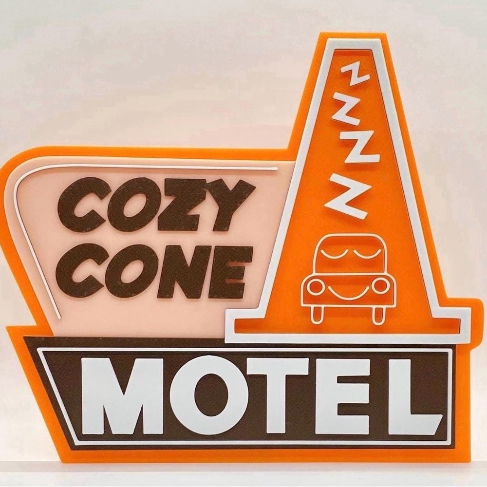 Cars Disney Cozy Cone Sign 9.3x8x1 inches